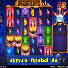 sumula futebol de campo word