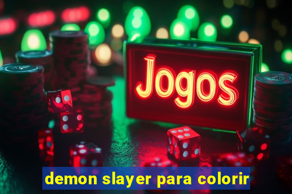 demon slayer para colorir