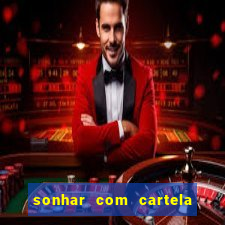 sonhar com cartela de bingo