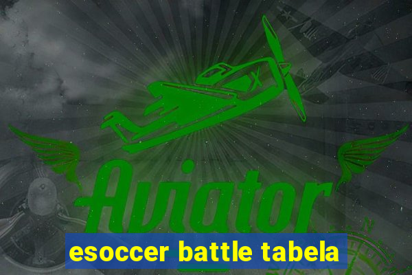 esoccer battle tabela